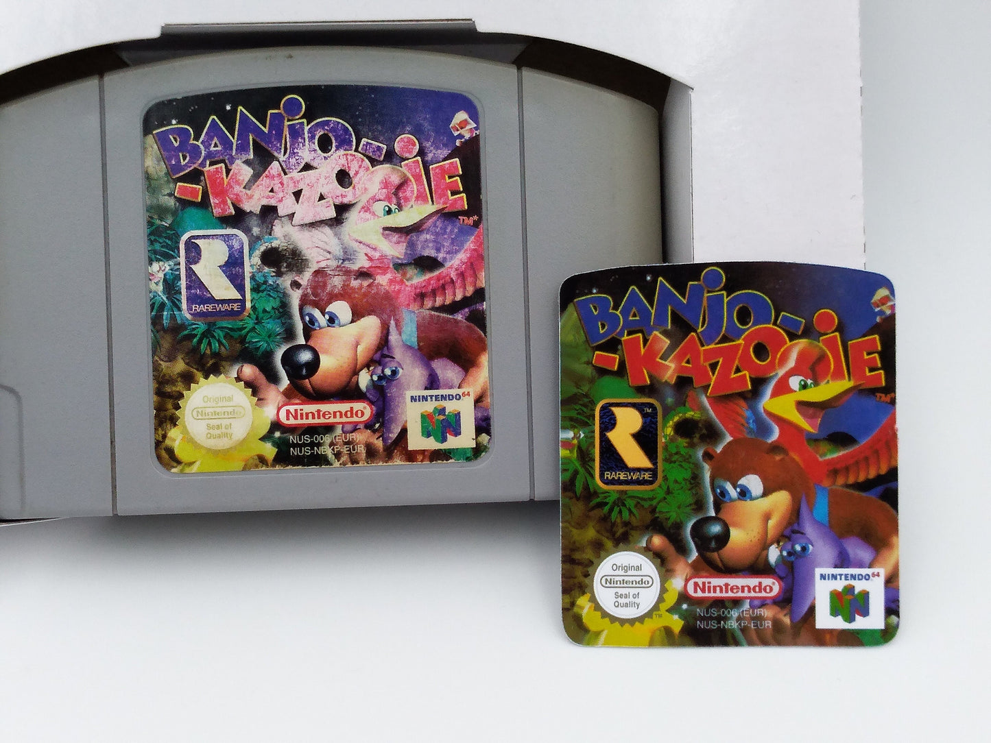 Banjo Kazooie - Label/ Sticker for Nintendo 64 cartridge - replacement.