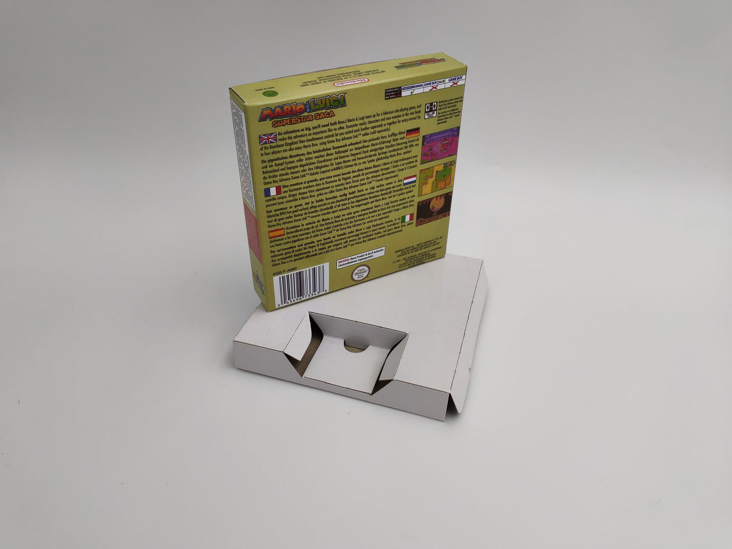 Mario and Luigi: Superstar Saga - GameBoy Advance - box with inner tray option - thick cardboard. Top Quality !!