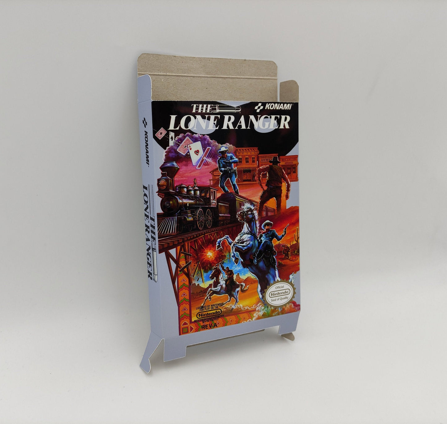 The Lone Ranger - Box Replacement, Dust Cover, Block - NES - thick cardboard as in the original. Top Quality !