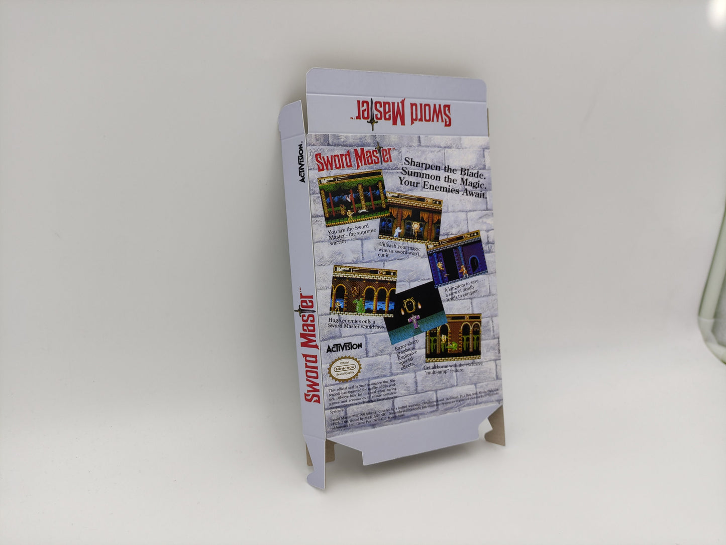 Sword Master - Box Replacement, Dust Cover, Block - NES - thick cardboard as in the original. Top Quality !
