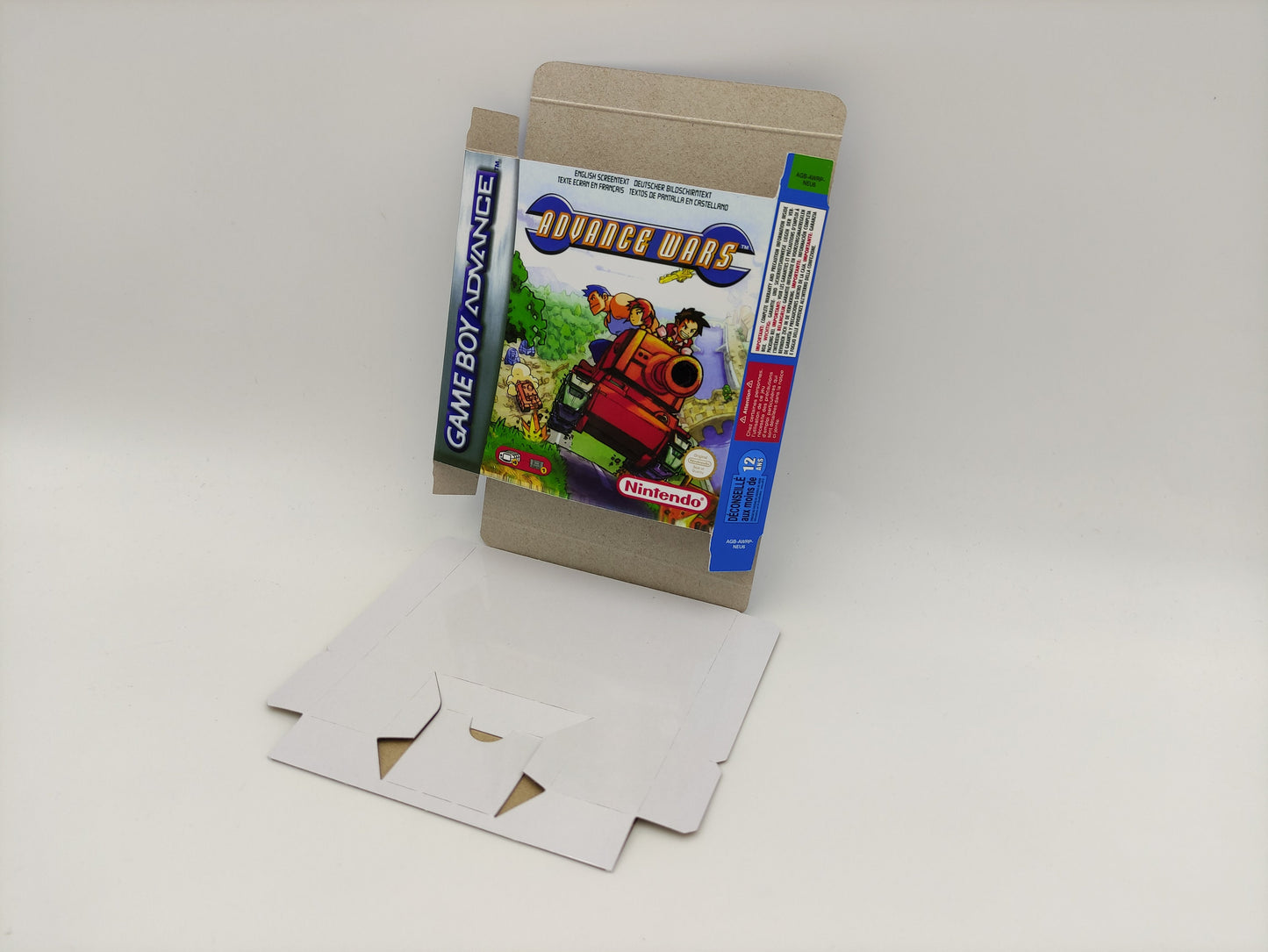 Advance Wars - GameBoy Advance - box with inner tray option - thick cardboard. Top Quality !!