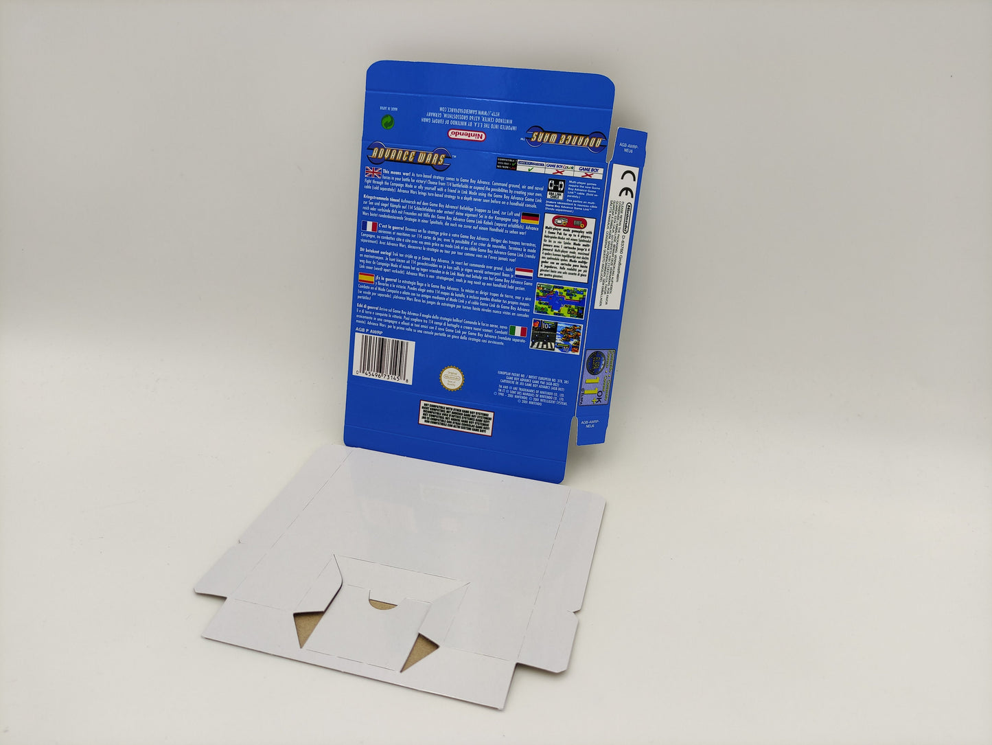 Advance Wars - GameBoy Advance - box with inner tray option - thick cardboard. Top Quality !!