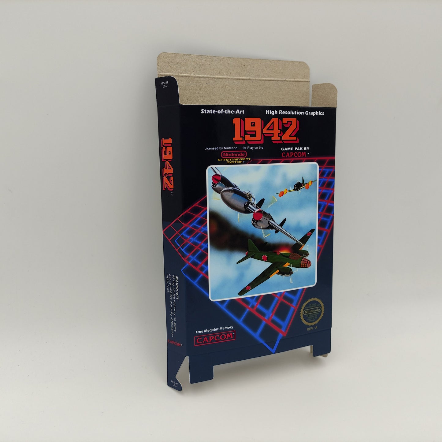 1942 - Box only - NES - thick cardboard as in the original. Top Quality !