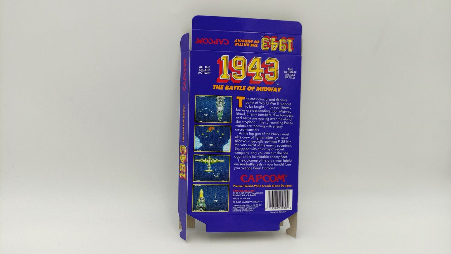 1943: The Battle of Midway - Box only - NES - thick cardboard as in the original. Top Quality !