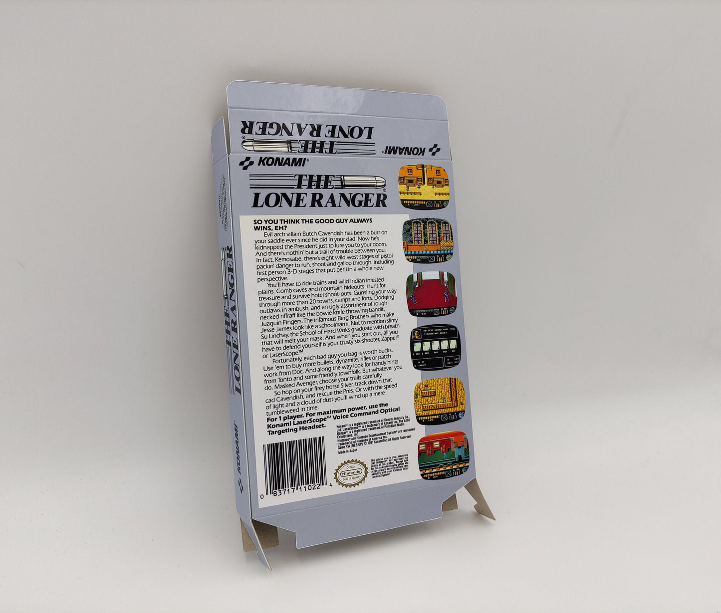 The Lone Ranger - Box Replacement, Dust Cover, Block - NES - thick cardboard as in the original. Top Quality !