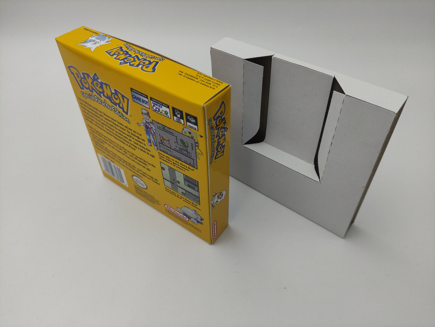 Pokemon Yellow - Box Replacement, Manual, Inner Tray - NTSC, PAL or Australian Pal - Game Boy/ GB - thick cardboard. Top Quality !!