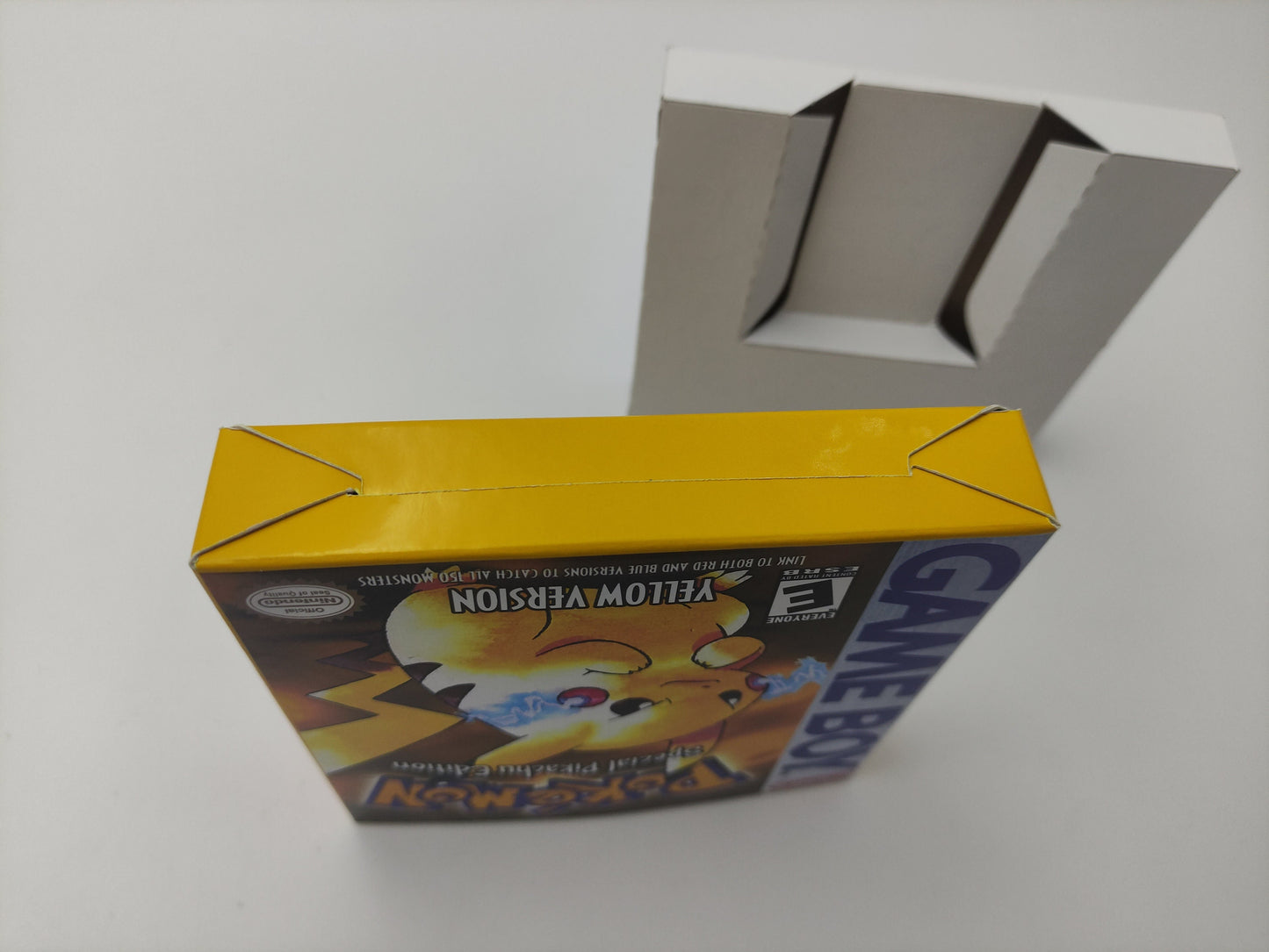 Pokemon Yellow - Box Replacement, Manual, Inner Tray - NTSC, PAL or Australian Pal - Game Boy/ GB - thick cardboard. Top Quality !!