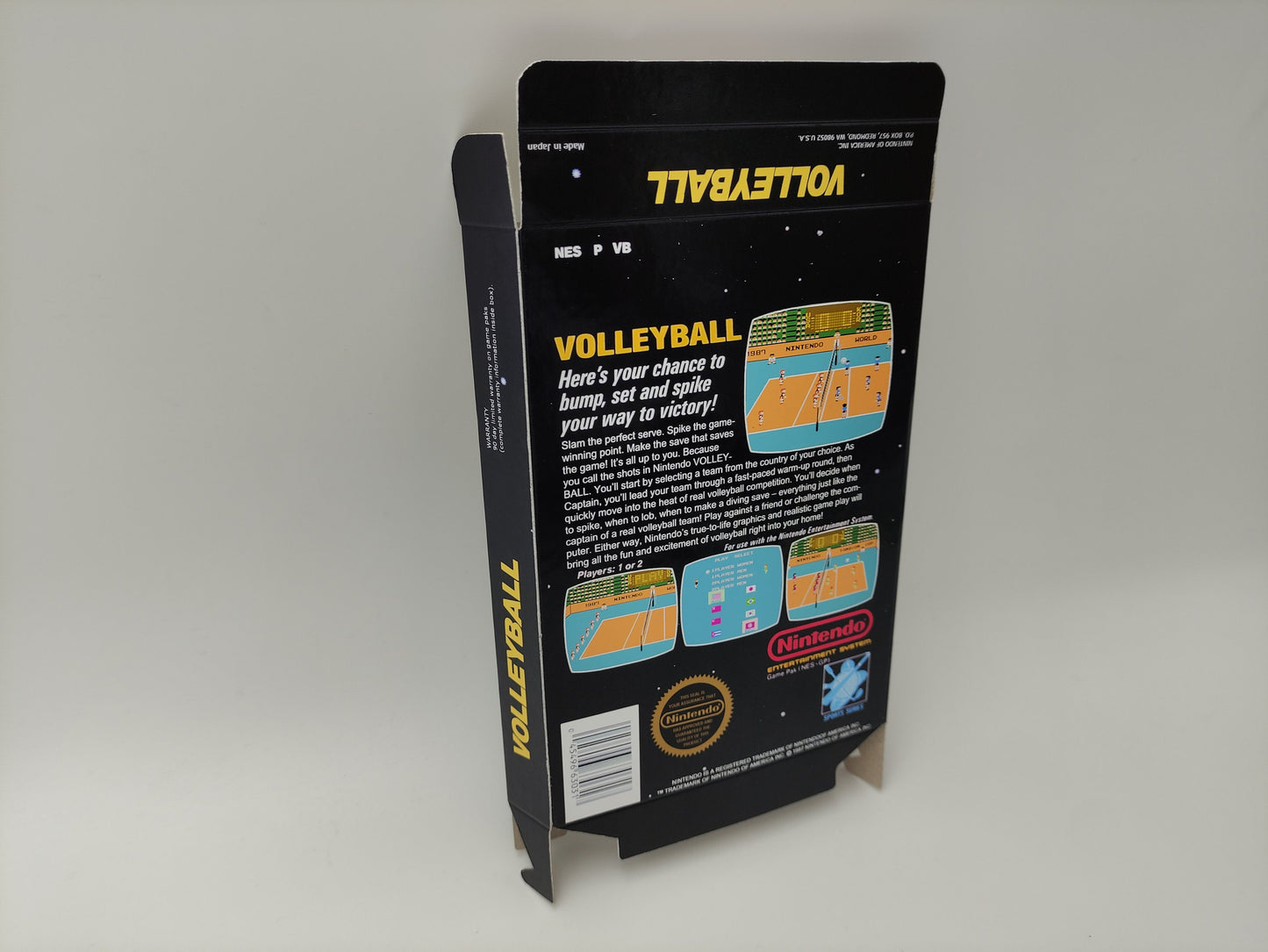 Volleyball - NES - PAL or NTSC box replacement only - thick cardboard as in the original.