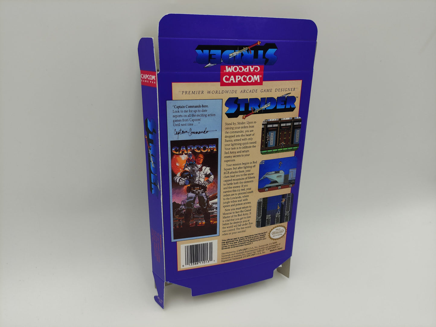 Strider - Box only - NES - thick cardboard as in the original. Top Quality !