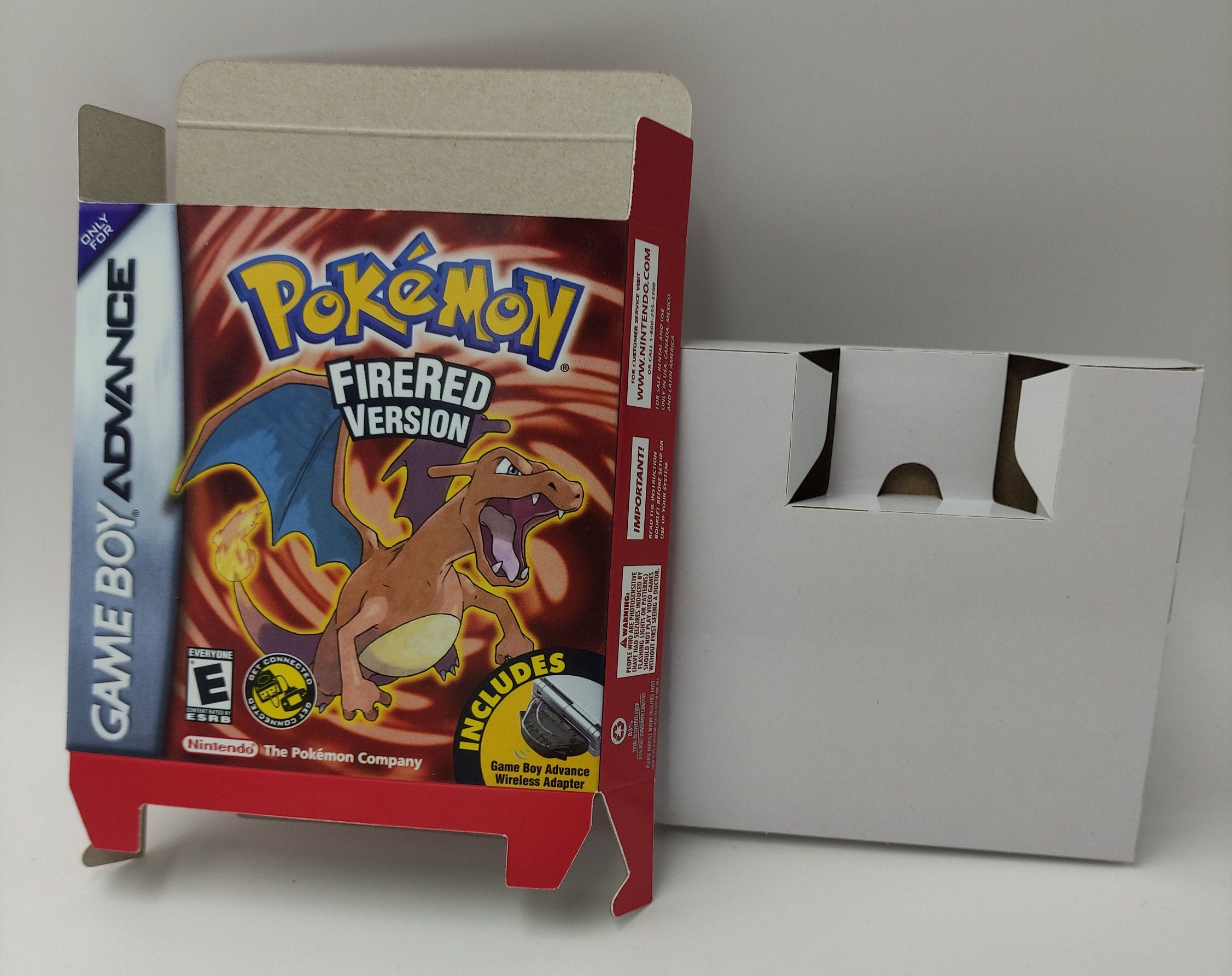 Pokémon FireRed Version - box with inner tray option