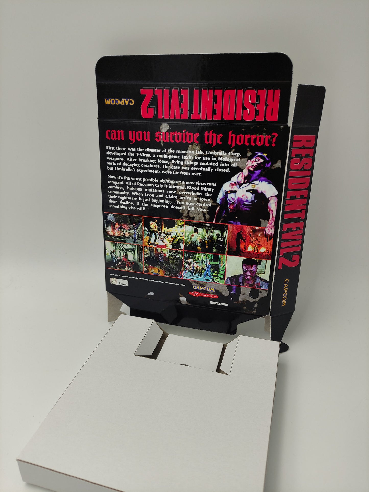 Resident Evil 2 - box with inner tray option - GBA/ Game Boy Advance - thick cardboard as in the original. HQ!