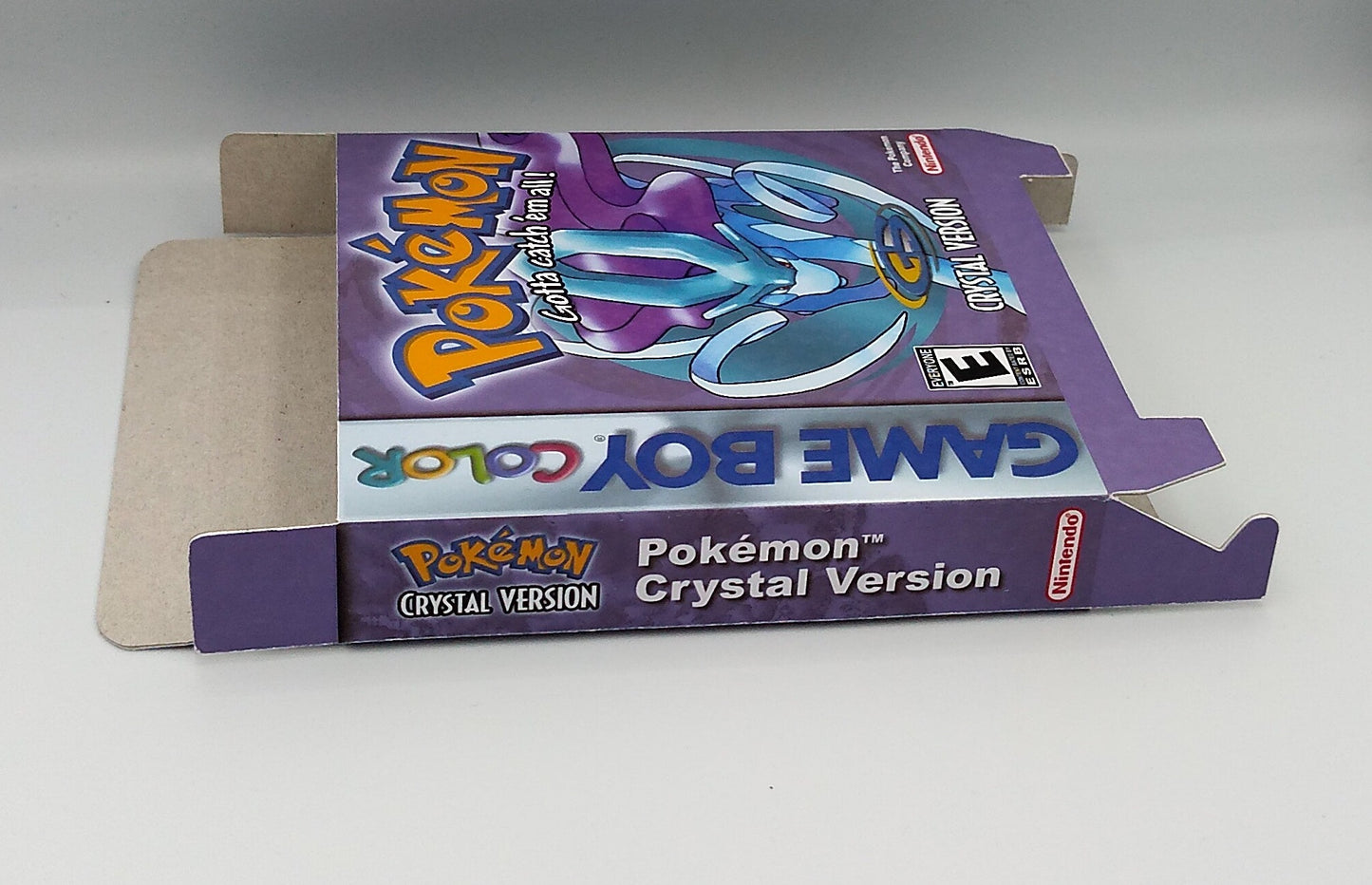 Pokemon Crystal - box with inner tray option - Game Boy Color/ GBC - thick cardboard.