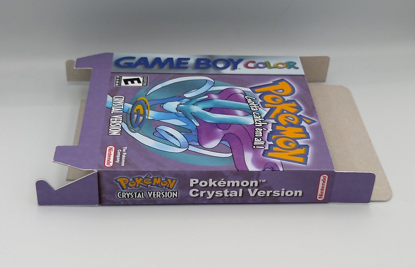 Pokemon Crystal - box with inner tray option - Game Boy Color/ GBC - thick cardboard.
