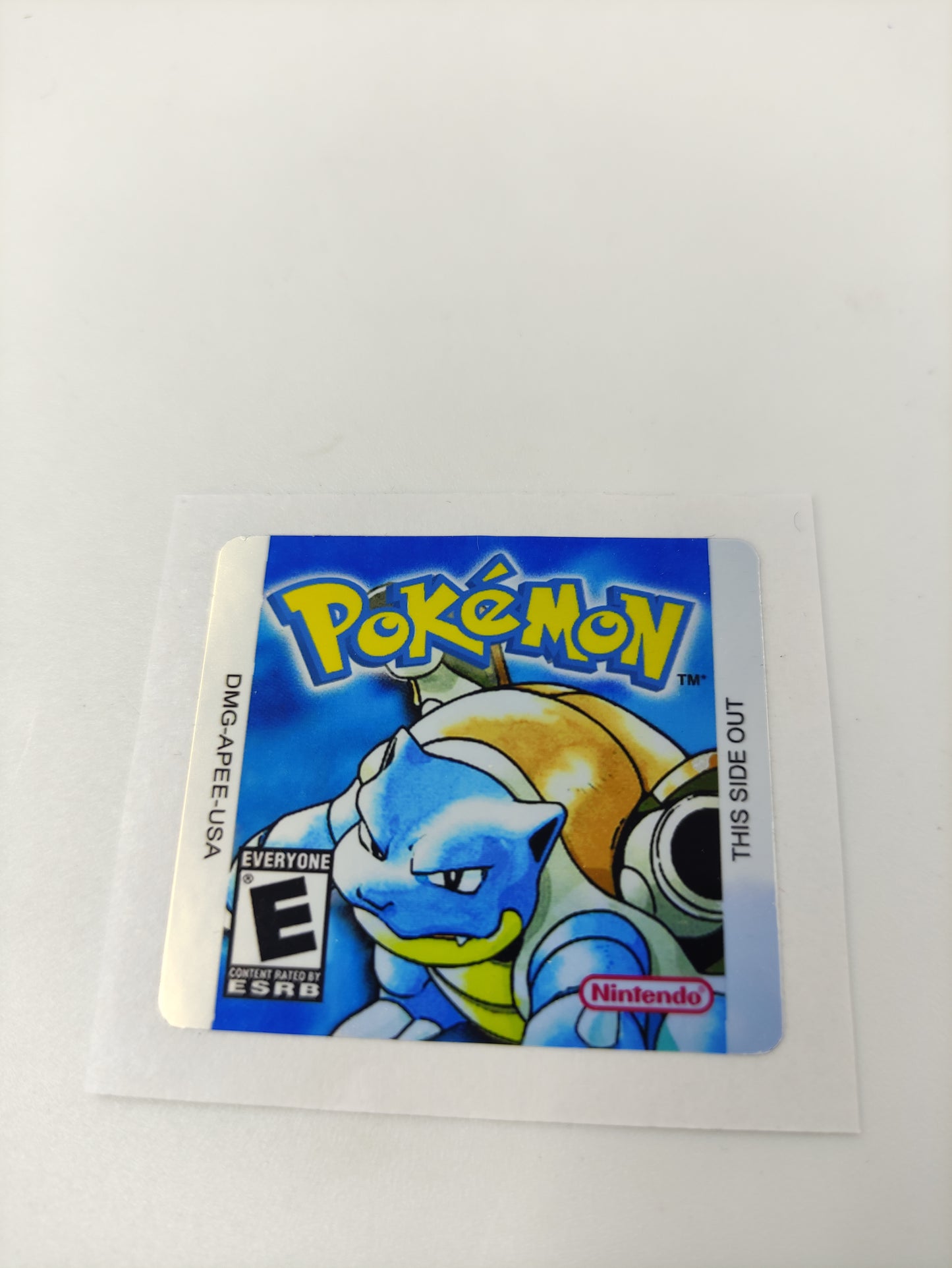Pokemon Blue - Label - Sticker - Game Boy/ GB - replacement.
