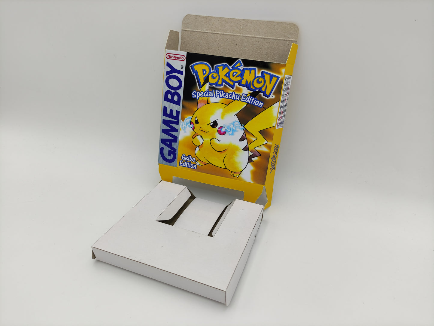 Pokemon Yellow - Box Replacement, Manual, Inner Tray - NTSC, PAL or Australian Pal - Game Boy/ GB - thick cardboard. Top Quality !!