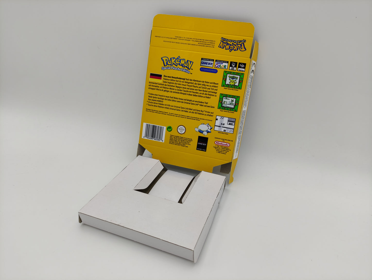 Pokemon Yellow - Box Replacement, Manual, Inner Tray - NTSC, PAL or Australian Pal - Game Boy/ GB - thick cardboard. Top Quality !!