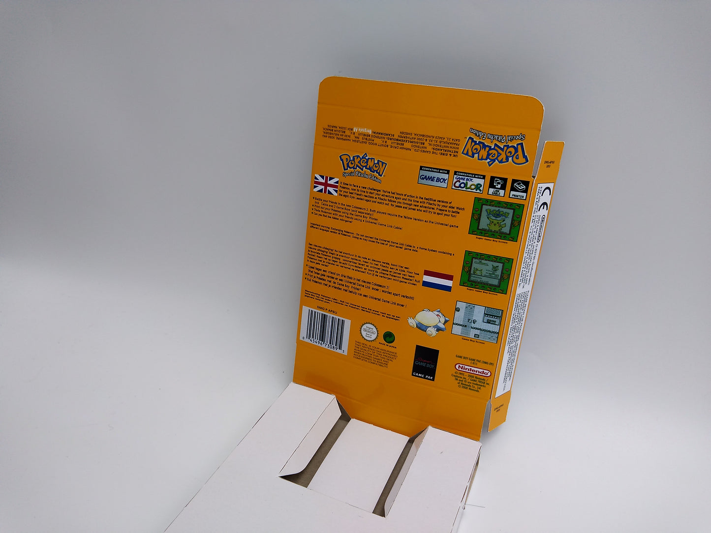 Pokemon Yellow - Box Replacement, Manual, Inner Tray - NTSC, PAL or Australian Pal - Game Boy/ GB - thick cardboard. Top Quality !!