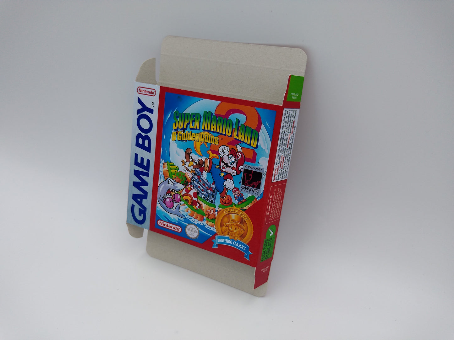 Super Mario Land 2 - Replacement Box, Manual, inner tray - Game Boy/ GB - PAL or NTSC. thick cardboard. Top Quality !!