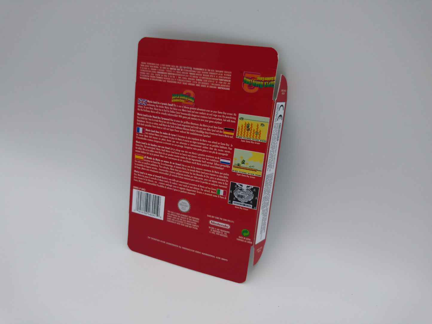 Super Mario Land 2 - Replacement Box, Manual, inner tray - Game Boy/ GB - PAL or NTSC. thick cardboard. Top Quality !!