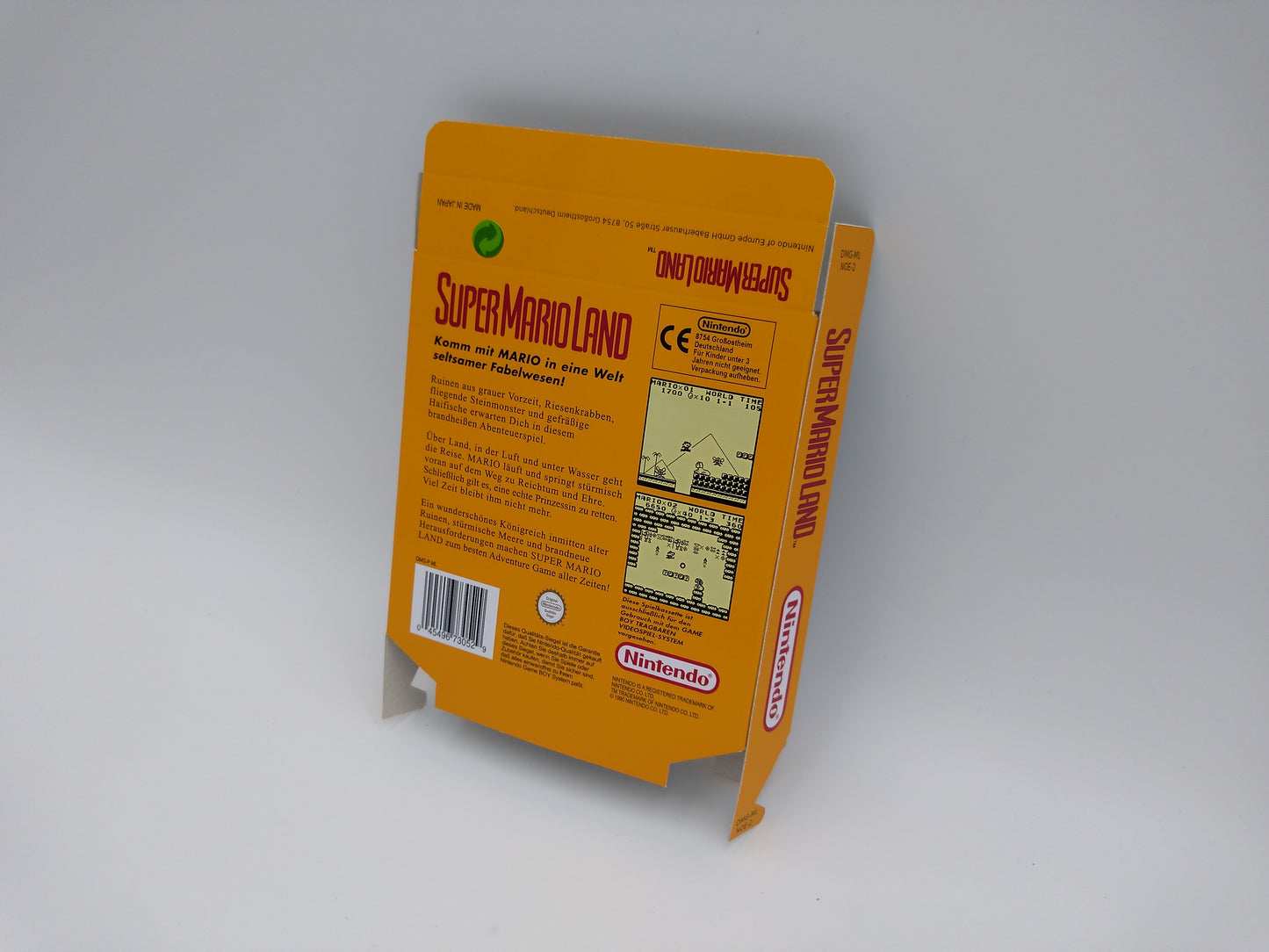 Super Mario Land - Box Replacement, Manual, Inner Tray - PAL or NTSC - Game Boy/ GB - thick cardboard. Top Quality !!