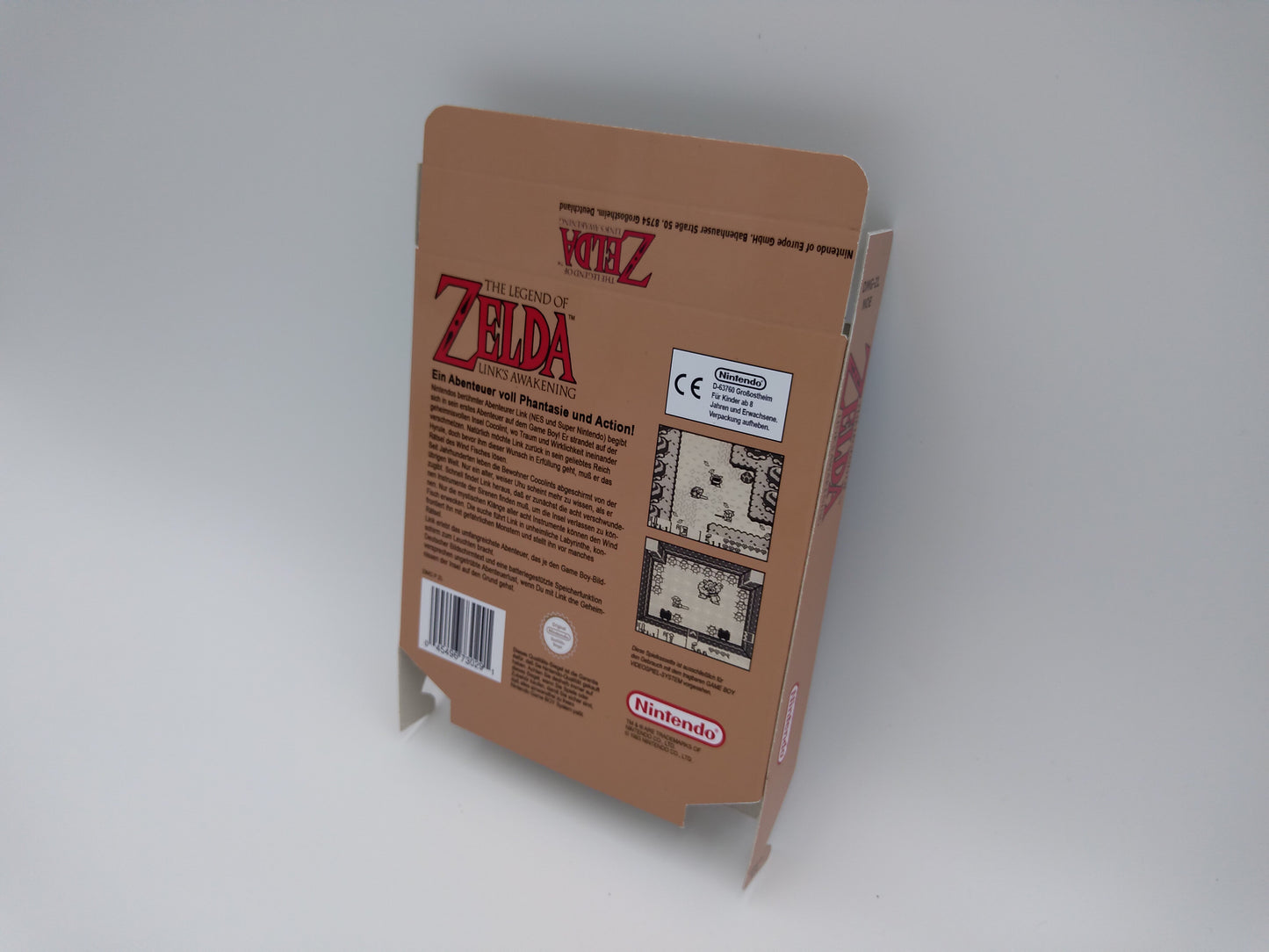 The Legend of Zelda Link's Awakening - Replacement Box, Manual, Inner Tray - Game Boy/ GB - PAL or NTSC - thick cardboard. Top Quality !!