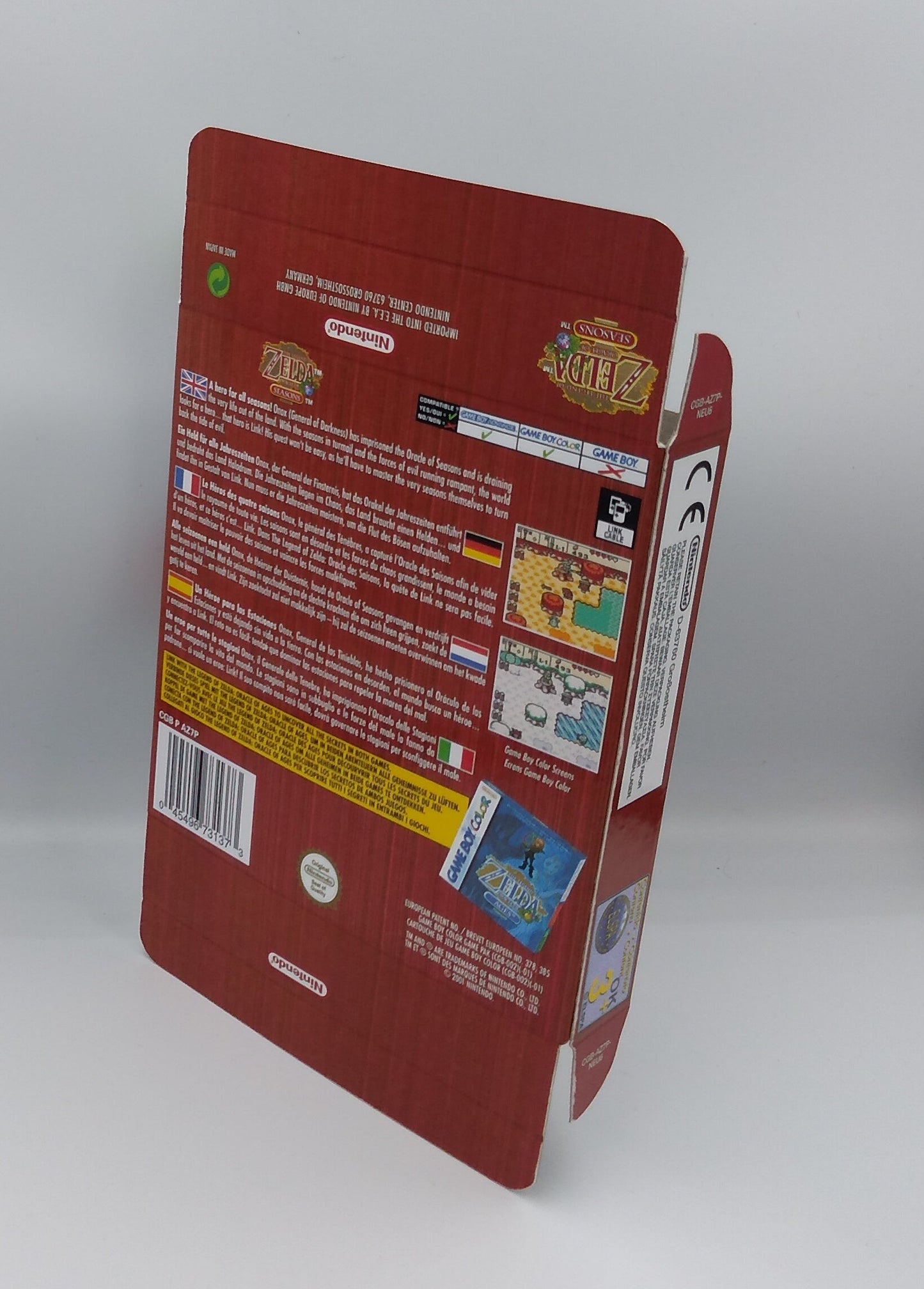 The Legend of Zelda Oracle of Seasons - box with inner tray - thick cardboard as in the original. HQ !