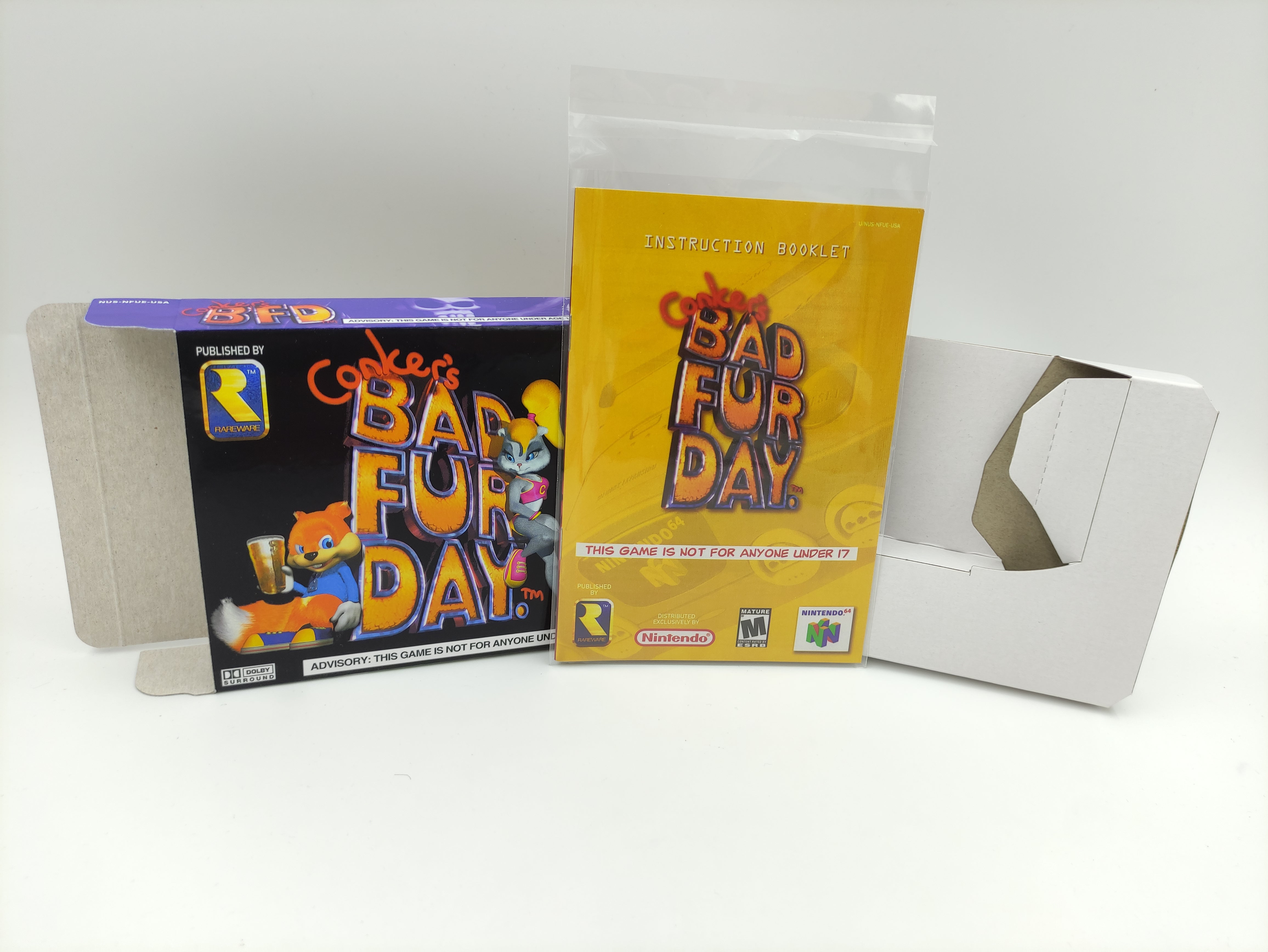 Conker's Bad sold Fur Day for Nintendo 64 with manual