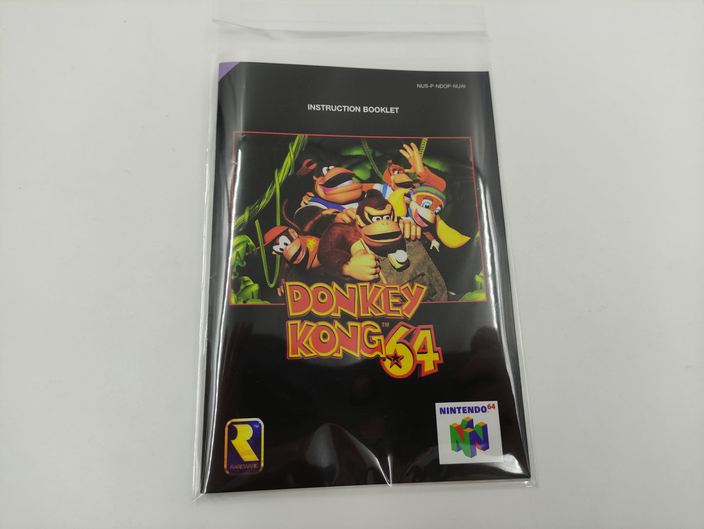 Donkey Kong 64 - Replacement Box, Manual, Inner Tray - NTSC, PAL or Australian PAL - N64 - thick cardboard as in the original. Top Quality !!