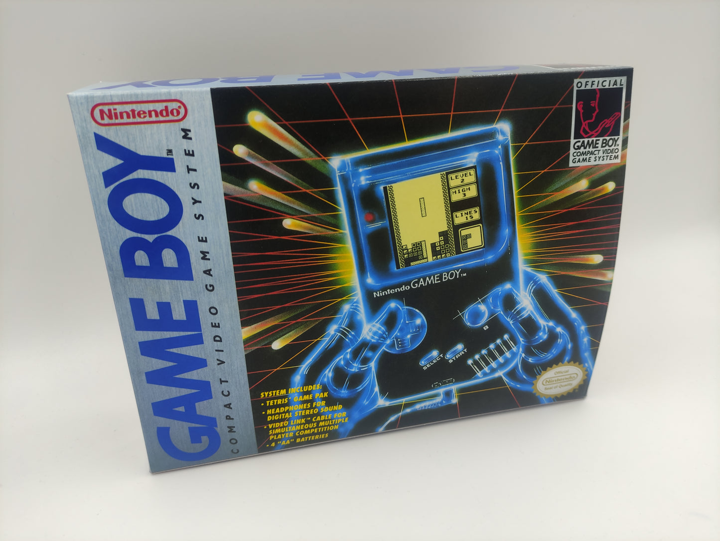 Game Boy Classic - Replacement Console Box - Box only - gray, durable cardboard. HQ!