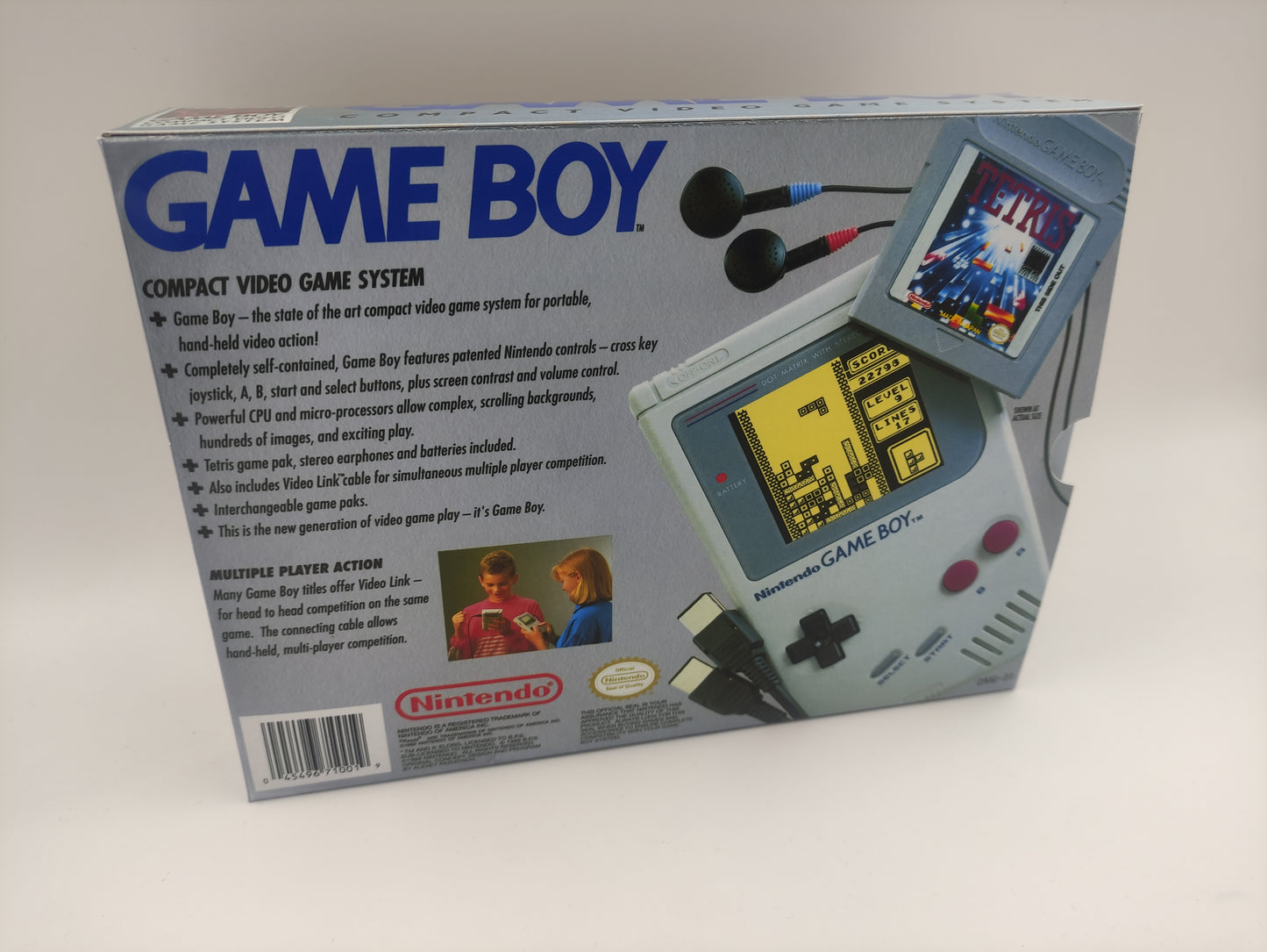 Game Boy Classic - Replacement Console Box - Box only - gray, durable cardboard. HQ!