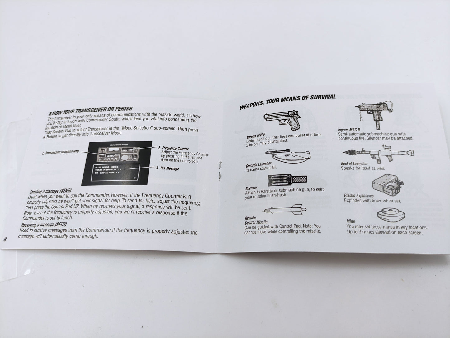 Metal Gear - Replacement Box, Manual, Dust Cover, Block - NES - NTSC or PAL - thick cardboard as in the original. Top Quality !