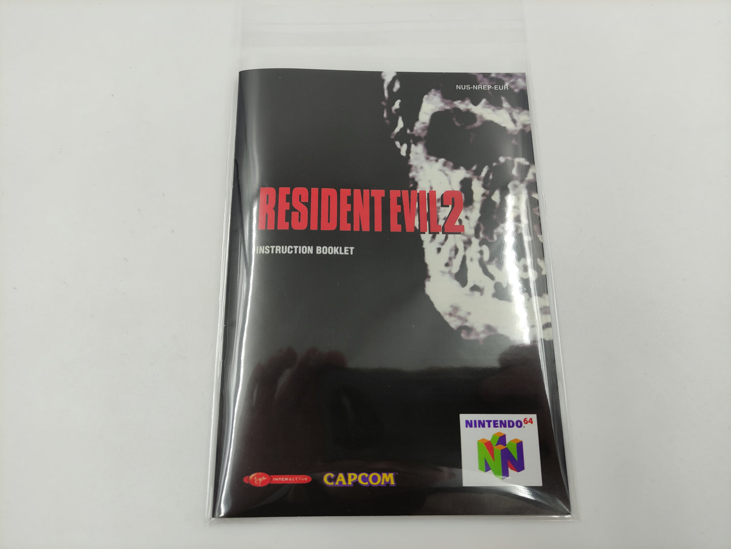 Resident Evil 2/ RE 2 - Box Replacement, Manual, Inner Tray - Nintendo 64/ N64 - NTSC, PAL or Australian PAL - thick cardboard as in the original.