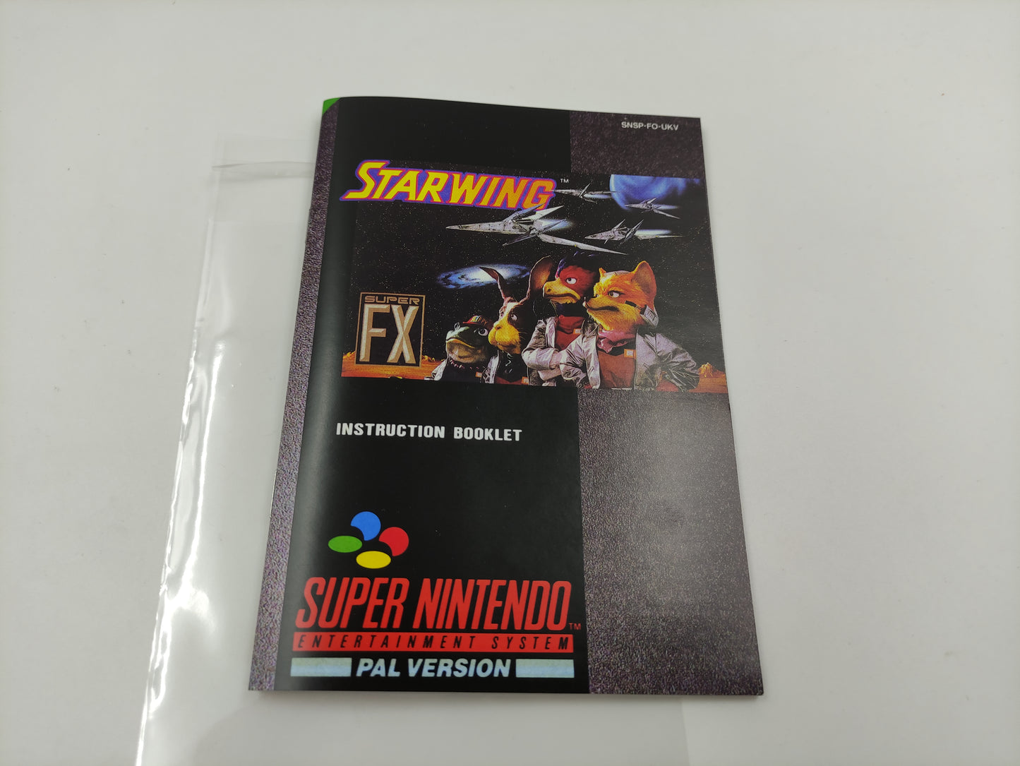 Starwing - Replacement Box, Manual, Inner Tray - PAL or NTSC region - Super Nintendo/ SNES - thick cardboard.