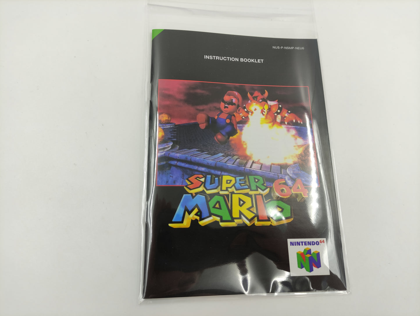 Super Mario 64 - Box Replacement, Manual, Inner Tray - PAL, NTSC or Australian PAL - Nintendo 64/ N64 - thick cardboard as in the original.