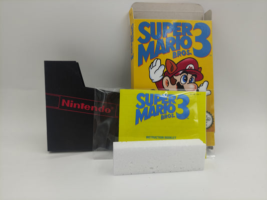 Super Mario Bros 3 - Replacement Box, Manual, Dust Cover, Block - NES - NTSC or PAL - thick cardboard, Top Quality !!