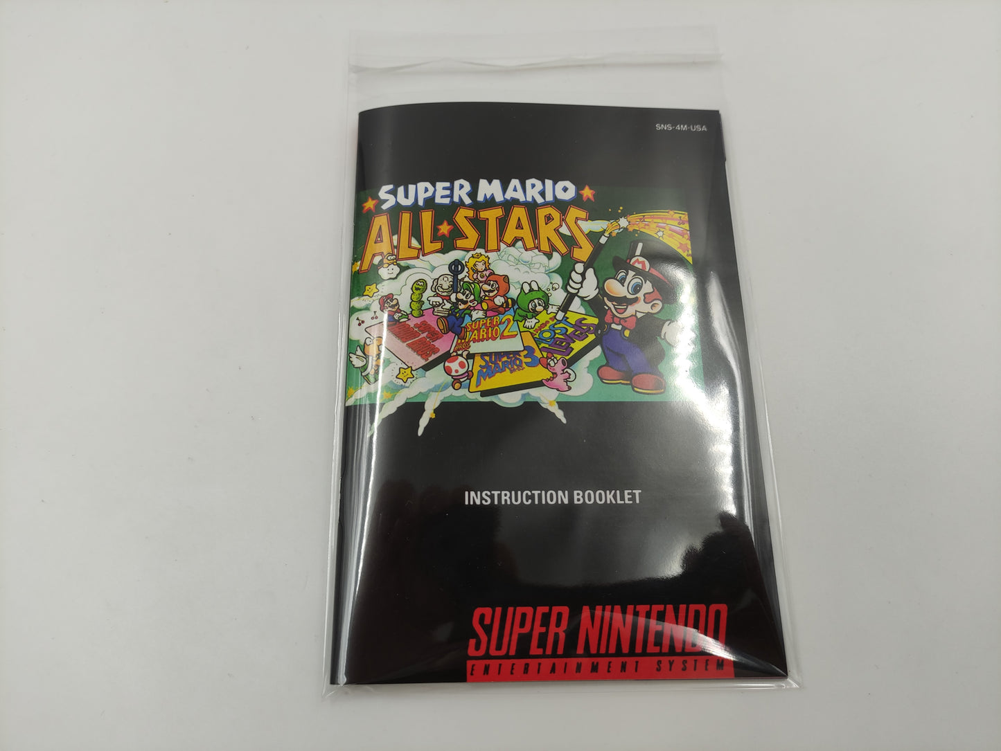 Super Mario All Stars - NTSC or PAL - Replacement Box, Manual, Inner Tray - SNES - thick cardboard as in the original. Top Quality !