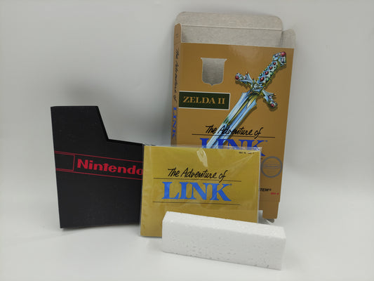 Zelda II The Adventure of Link - Box Replacement, Manual, Dust Cover, Block NES - NTSC or PAL - Thick cardboard, HQ !!