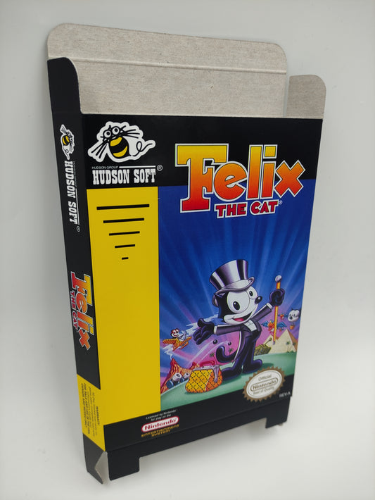 Felix the Cat - Box Replacement, Dust Cover, Block - NES - thick cardboard as in the original. Top Quality !