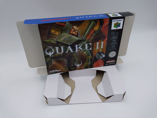 Quake II - box with inner tray option - NTSC, PAl or Australian PAL - Nintendo 64 - thick cardboard. Top Quality !!