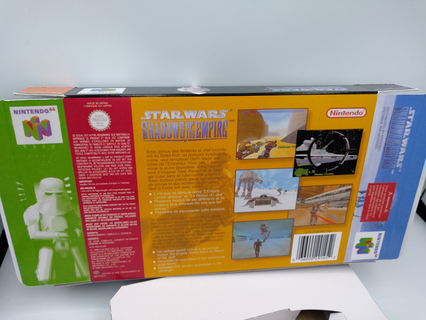 Star Wars Shadow of The Empire - NTSC, PAL or Australian PAL - box with inner tray option - thick cardboard as in the original. Top Quality!