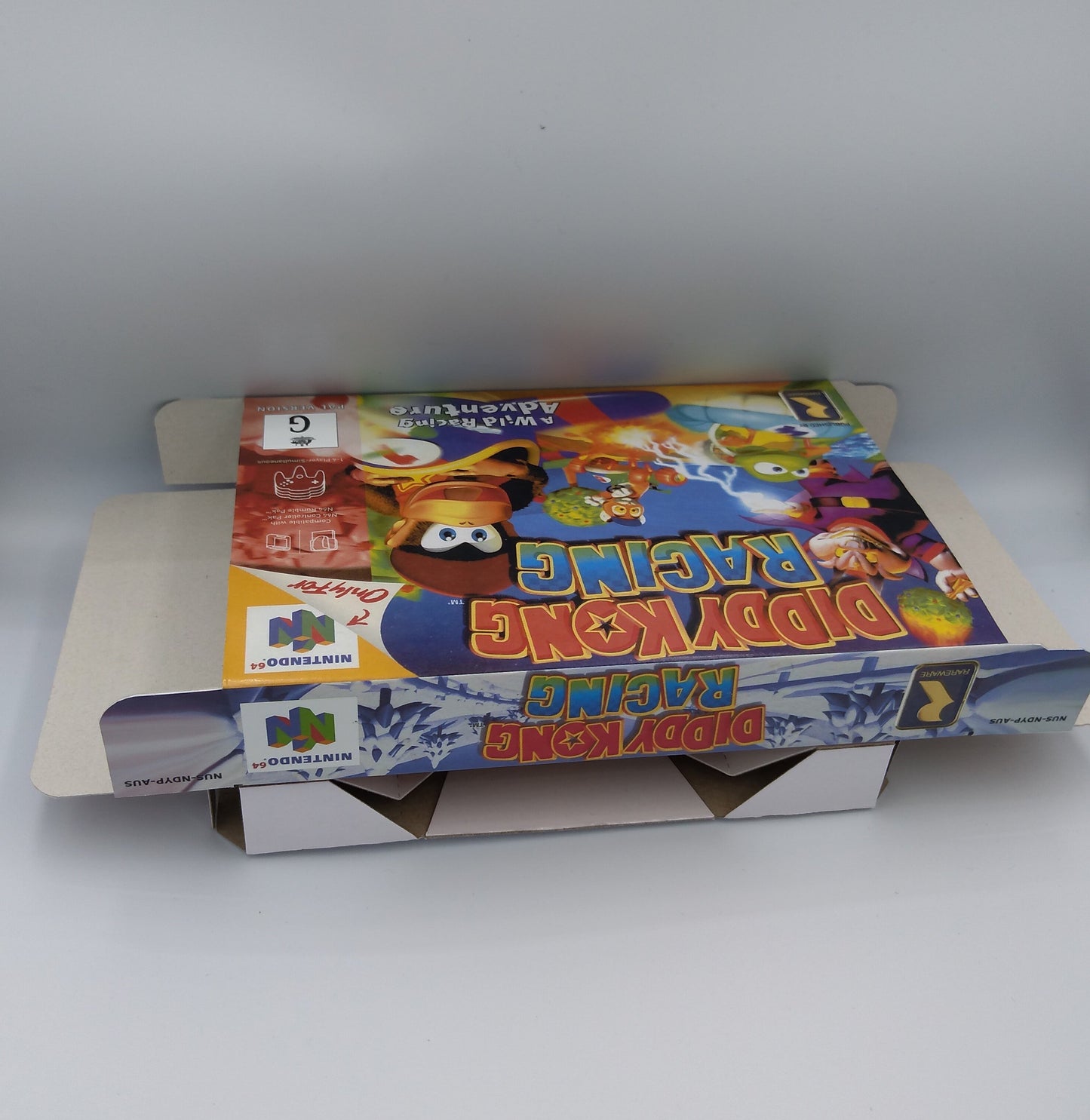 Diddy Kong Racing - box with inner tray option - NTSC, PAL or Australian PAL - Nintendo 64/ N64 - thick cardboard as in the original. Hq !