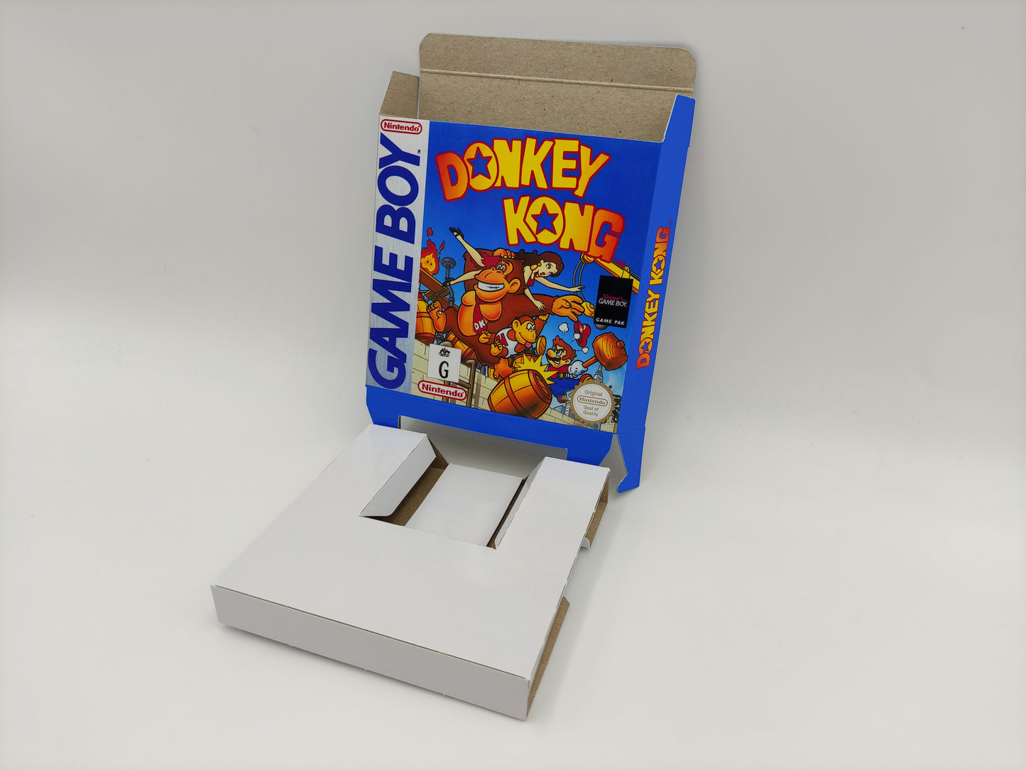 Donkey Kong - box with inner tray option - Game Boy/ GB - NTSC or PAL - thick cardboard. Top Quality !!