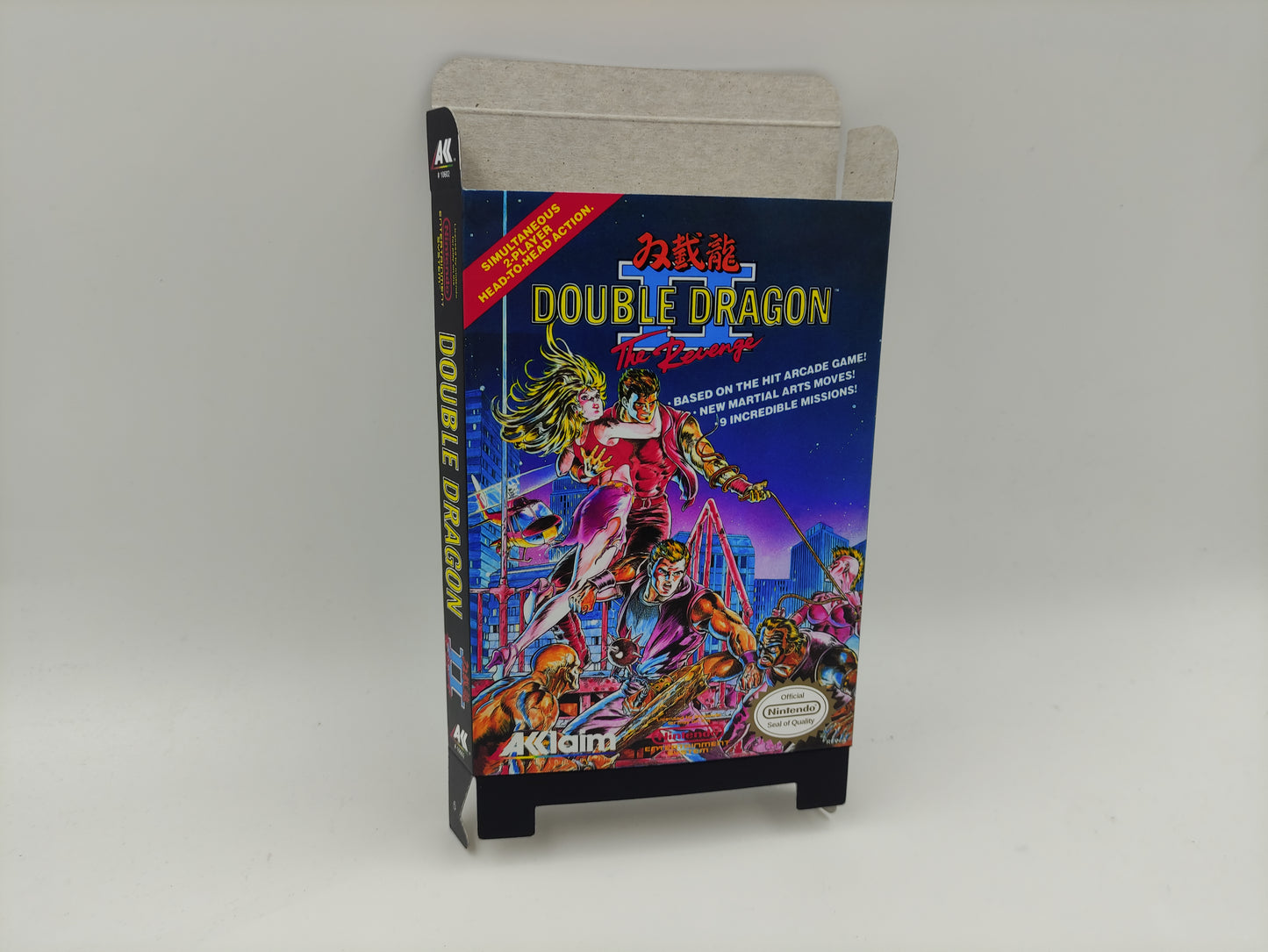 Double Dragon II: The Revenge - Box, Manual, Dust Cover, Block - NES - NTSC or Pal - thick cardboard as in the original. Top Quality !