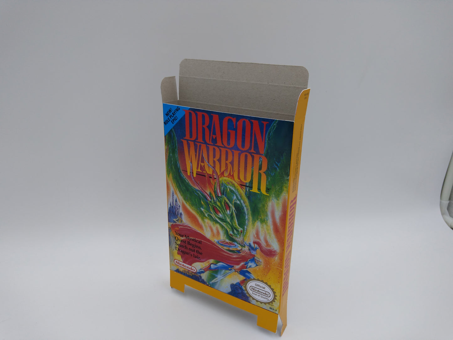 Dragon Warrior - Box only - NES - thick cardboard as in the original. Top Quality !