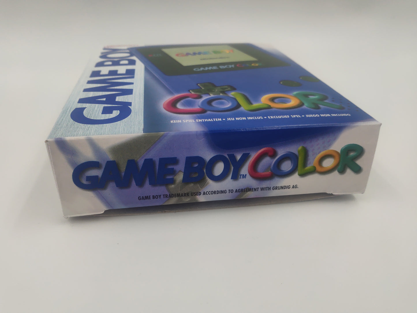 Gameboy Color blue Replacement - Console Box - Box only - gray cardboard.