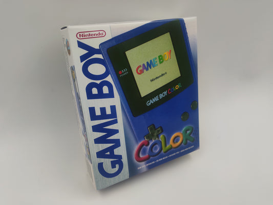 Gameboy Color blue Replacement - Console Box - Box only - gray cardboard.