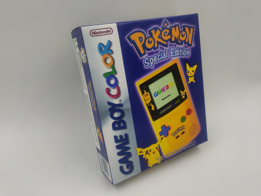 Gameboy Color Pokemon Special Edition Replacement - Console Box - Box only - gray cardboard.