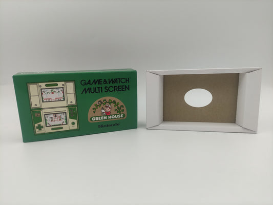 Game & Watch - Multi Screen - replacement Box and Tray - Green House - box only.