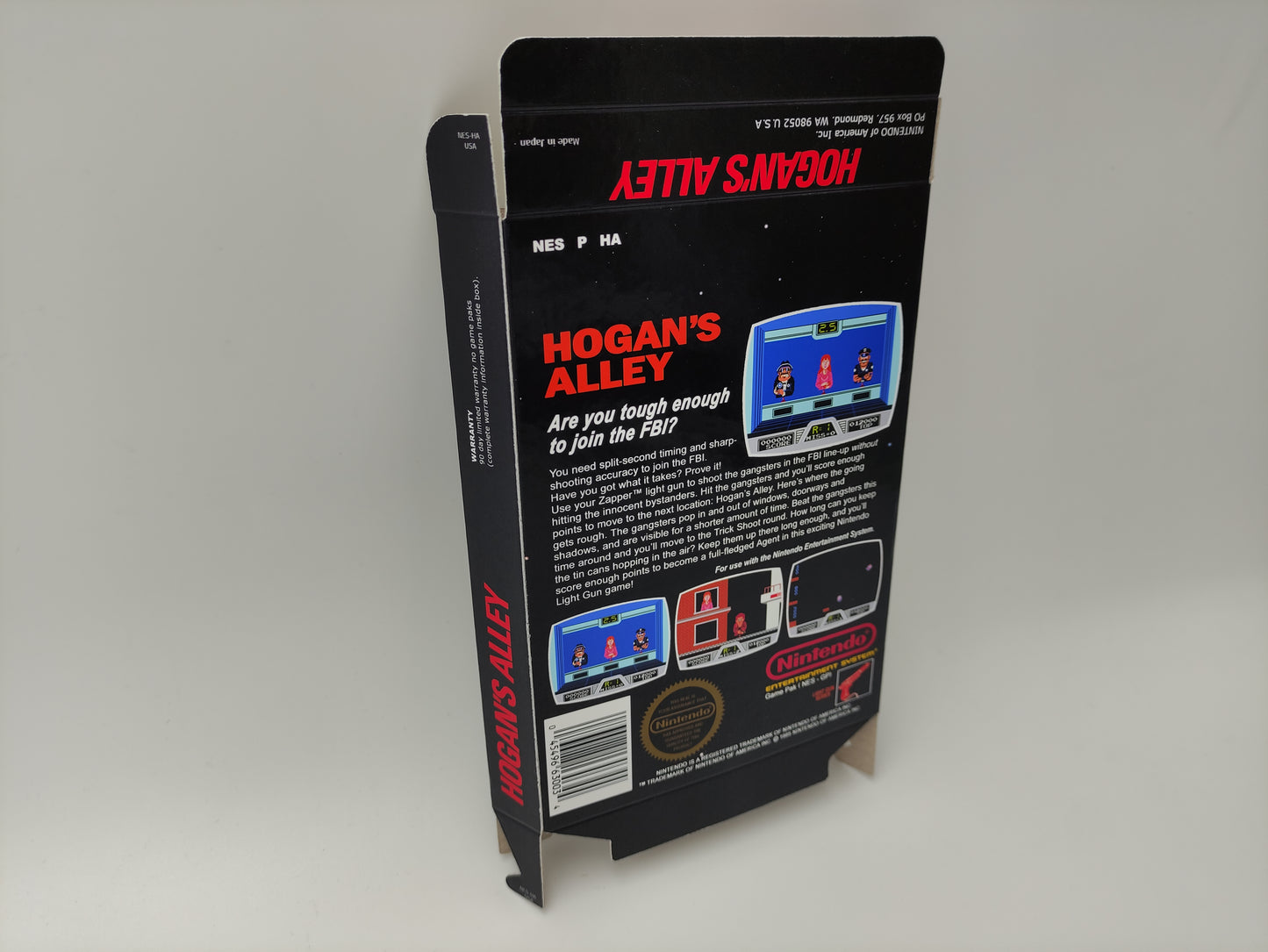 Hogan's Alley - Box only - NES - NTSC or PAL - thick cardboard as in the original. Top Quality !