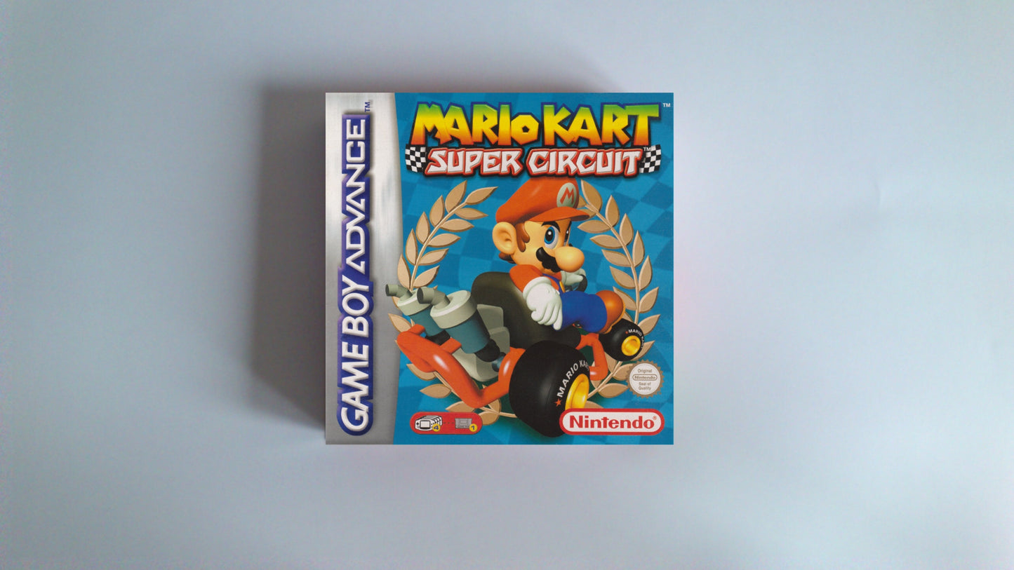 Mario Kart Super Circuit - box with inner tray option - Ntsc or Pal region - GBA/ Game Boy Advance - thick cardboard as in the original. HQ!